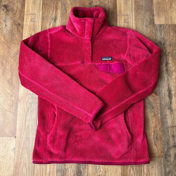 Vintage 90s Patagonia Re-Tool Snap-T Jacket Women's Small Pink Fleece 5373 - Picture 1 of 11